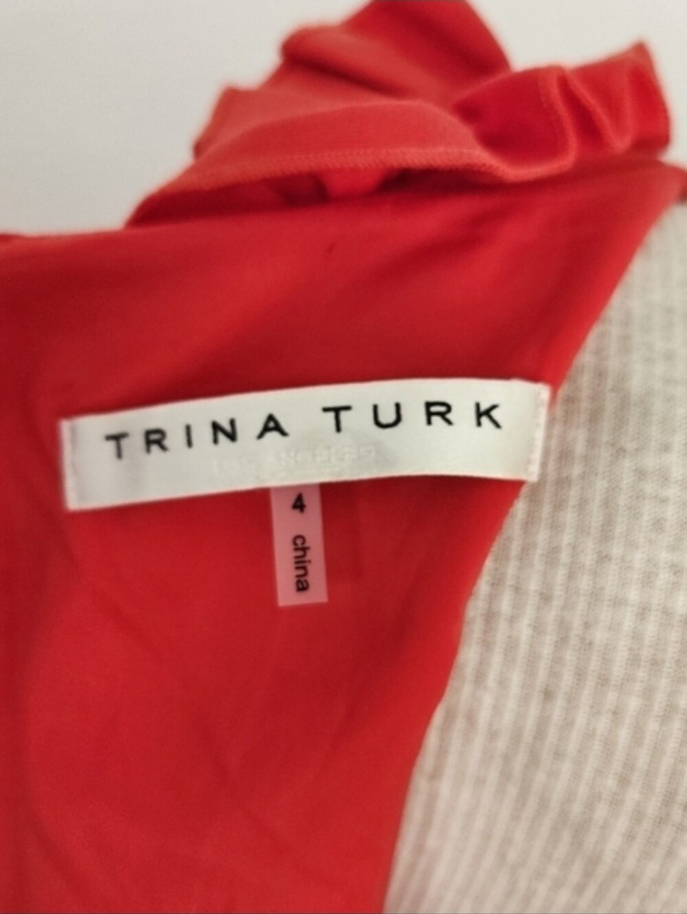 TRINA TURK Dress Sienna Tropical Ruffle Sleeveless Orange Size 4 - Picture 14 of 16